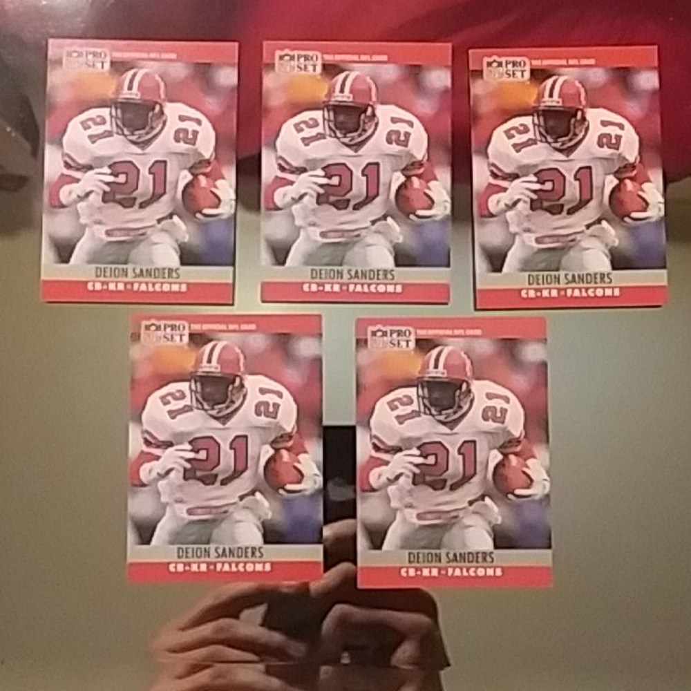 1990 Pro Set Deion Sanders Rookies(5)-Mint